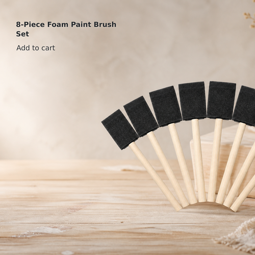 8-Pack 1.6-Inch Foam Paint Brushes