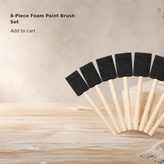 8-Pack 1.6-Inch Foam Paint Brushes