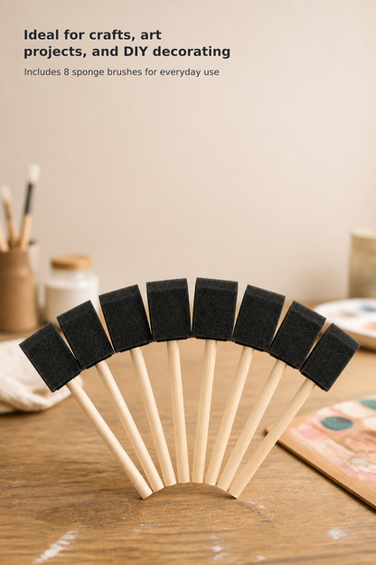 8-Pack 1.6-Inch Foam Paint Brushes